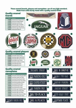 Decals & badges - MGF-TF 1996-2005 - MG spare parts - Enamels