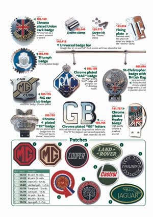 Stickers & enamel plates - Mini 1969-2000 - Mini spare parts - Badges