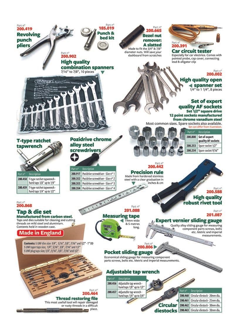 Tools - Warsztat & Narzędzia - Konserwacja & przechowywanie - MGB 1962-1980 - Tools - 1
