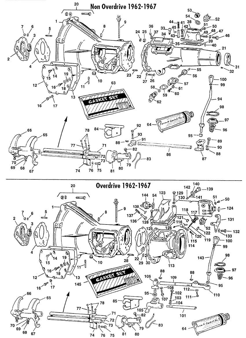 MGB 1962-1980 - Drążki zmiany biegów | Webshop Anglo Parts - 1