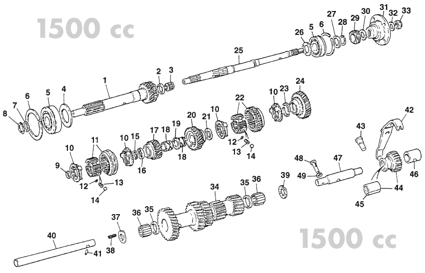 MG Midget 1964-80 - Vaihdelaatikot & osat - 1