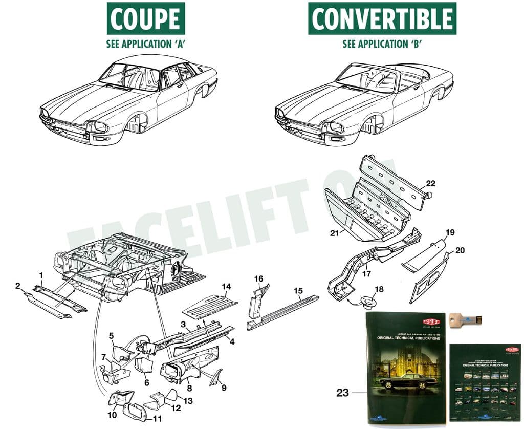 Facelift internal body parts - Paneaux interieurs - Carrosserie & Chassis - Jaguar XJS - Facelift internal body parts - 1