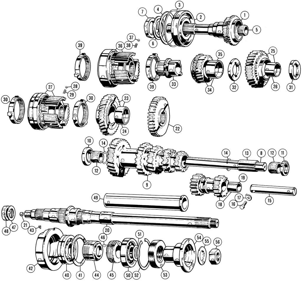 Gearbox 2 - manuální převodovka - Převodovka, spojka & nápravy - MGC 1967-1969 - Gearbox 2 - 1