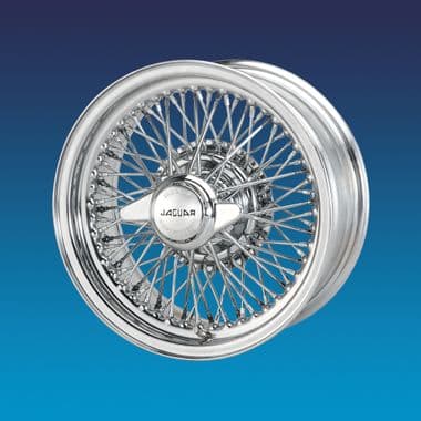 WIRE WHEEL, 6.5 X 15, 72 SPOKES, CHROME / JAG E TYPE S1