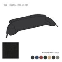 HOOD ROLL COVER, SUN FAST, BLACK, 3 PRESS STUD / MGF - 401.939