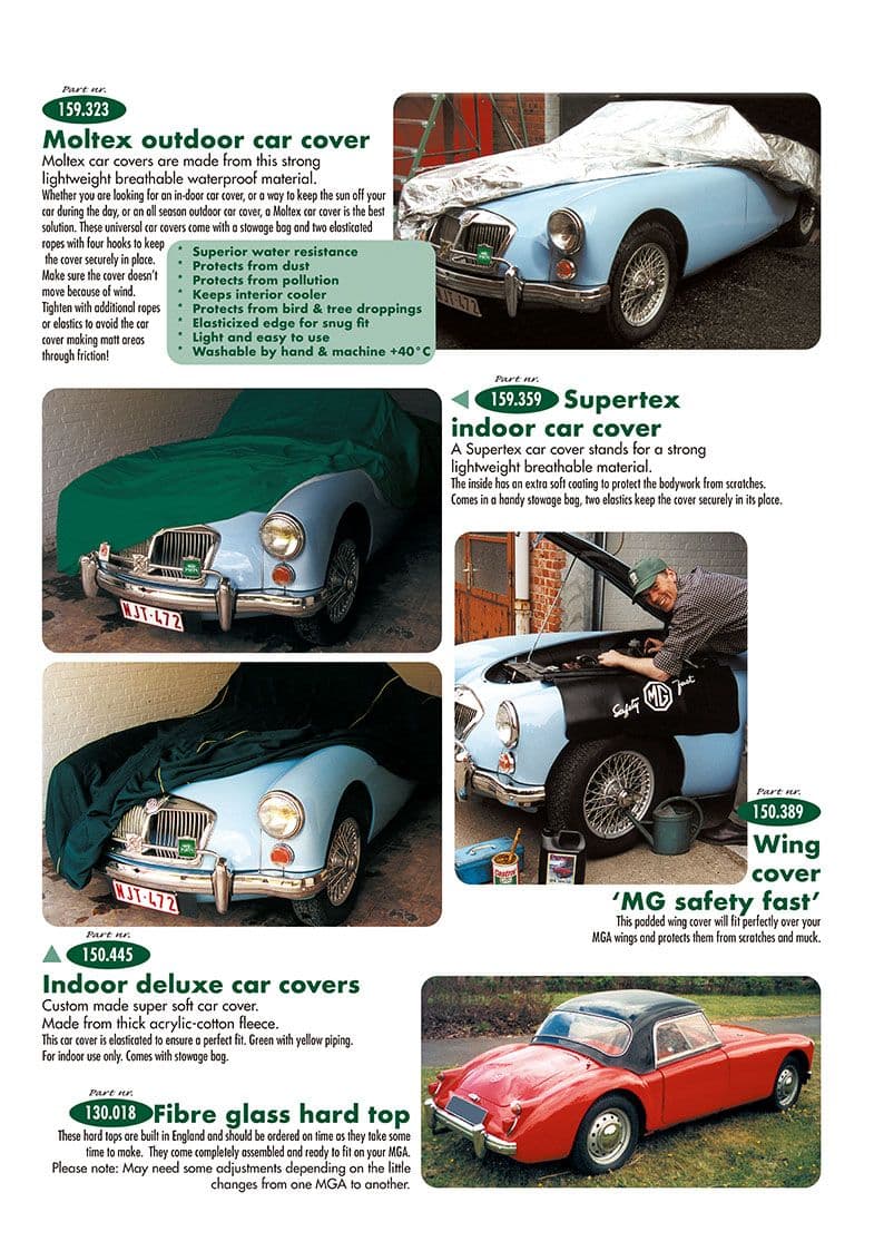 MGA 1955-1962 - Autohoezen voor binnen | Webshop Anglo Parts - 1
