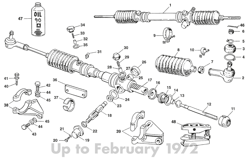 MG Midget 1964-80 - Track rods | Webshop Anglo Parts - Steering Up to Feb 72 - 1