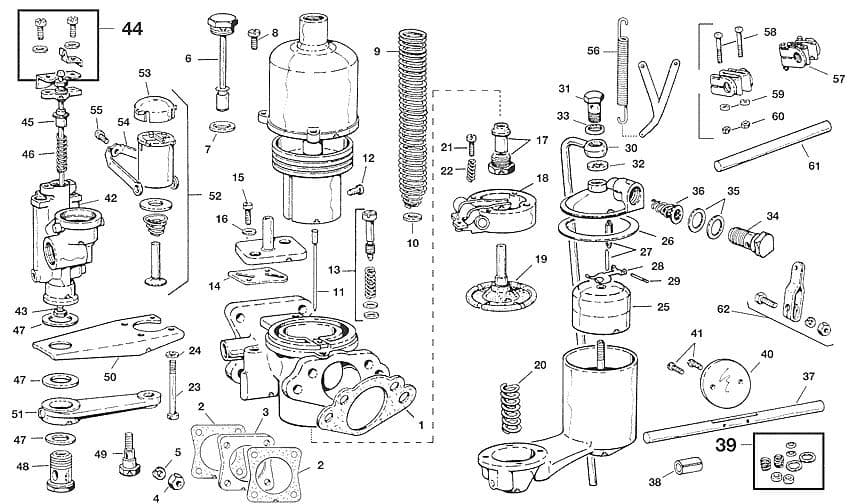 SU HD8 - Carburatori - Motore - Jaguar XJ6-12 / Daimler Sovereign, D6 1968-'92 - SU HD8 - 1