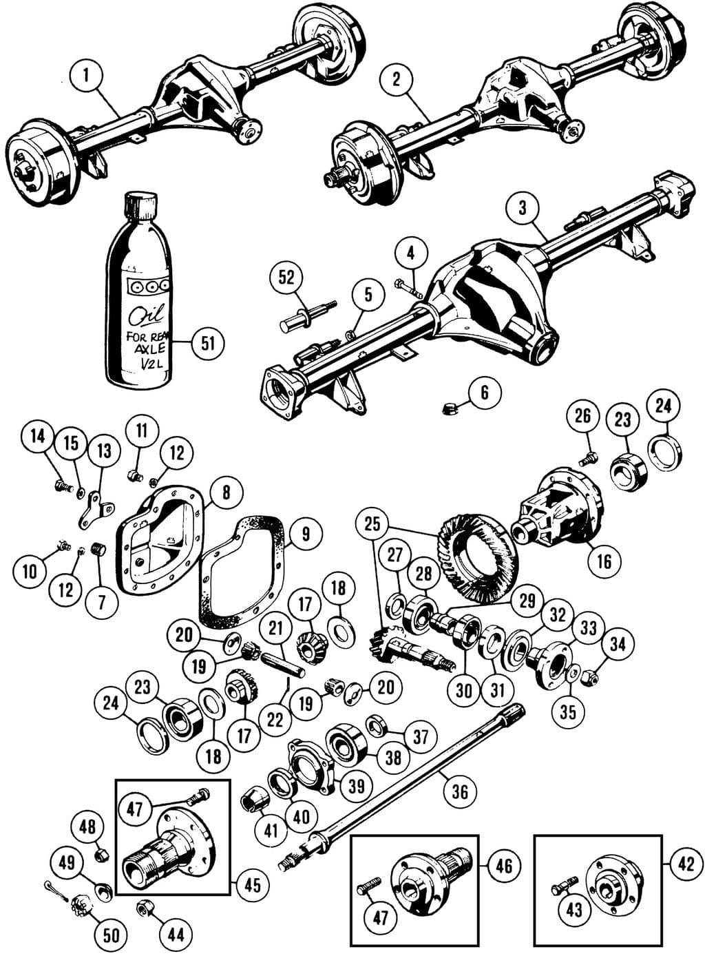 MGC 1967-1969 - Differentials & parts | Webshop Anglo Parts - Rear axle - 1