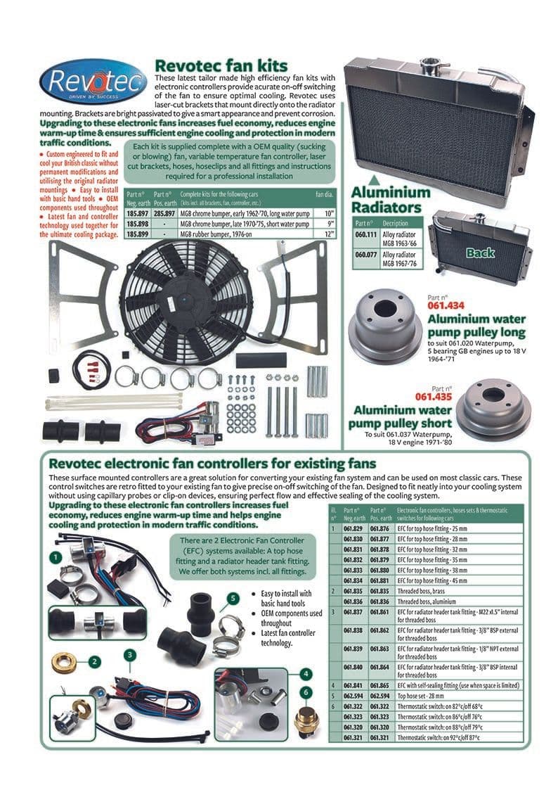 MGB 1962-1980 - Radiators | Webshop Anglo Parts - Cooling upgrade - 1