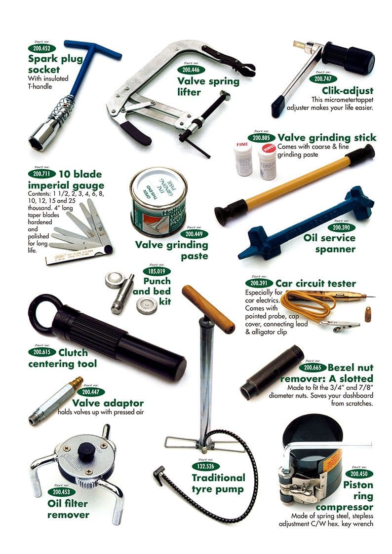Tools 1 - Warsztat & Narzędzia - Konserwacja & przechowywanie - Austin-Healey Sprite 1964-80 - Tools 1 - 1
