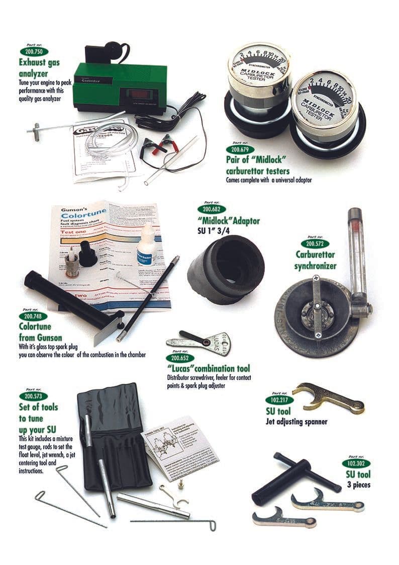 Carburettor Tools - Werkplaats & gereedschap - Onderhoud & opslag - Triumph TR5-250-6 1967-'76 - Carburettor Tools - 1