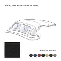 HOOD COMPLETE, SUN FAST, TAN / MGB 1972- - 153.471TAN