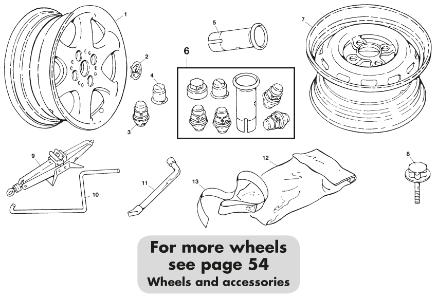 Wheels - Roue tôle & fixations - Auto suspension, direction et pneu - MGF-TF 1996-2005 - Wheels - 1