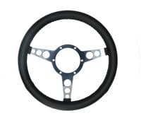 STEERING WHEEL 14 TRADITIONAL LEATHER - 3 SPOKE - HOLES - 400.752