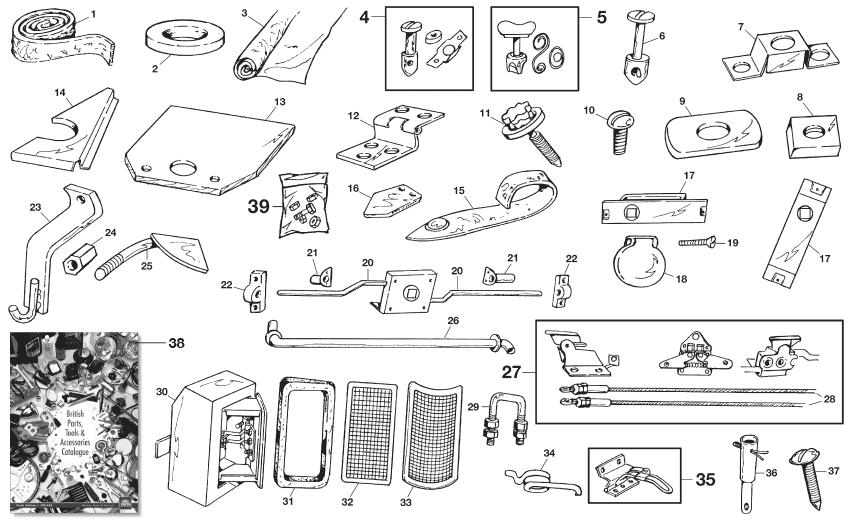 Body parts - Karosseriebeschläge - Karosserie & Fahrgestell - Jaguar XK120-140-150 1949-1961 - Body parts - 1