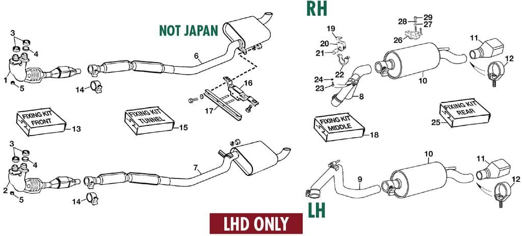 Exhaust 6.0 - Ligne d'échappement 12 cil - Echappement - Jaguar XJS - Exhaust 6.0 - 1