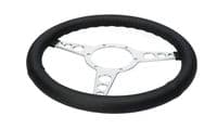 STEERING WHEEL 15 TRADITIONAL LEATHER - 3 SPOKE - HOLES - 400.753