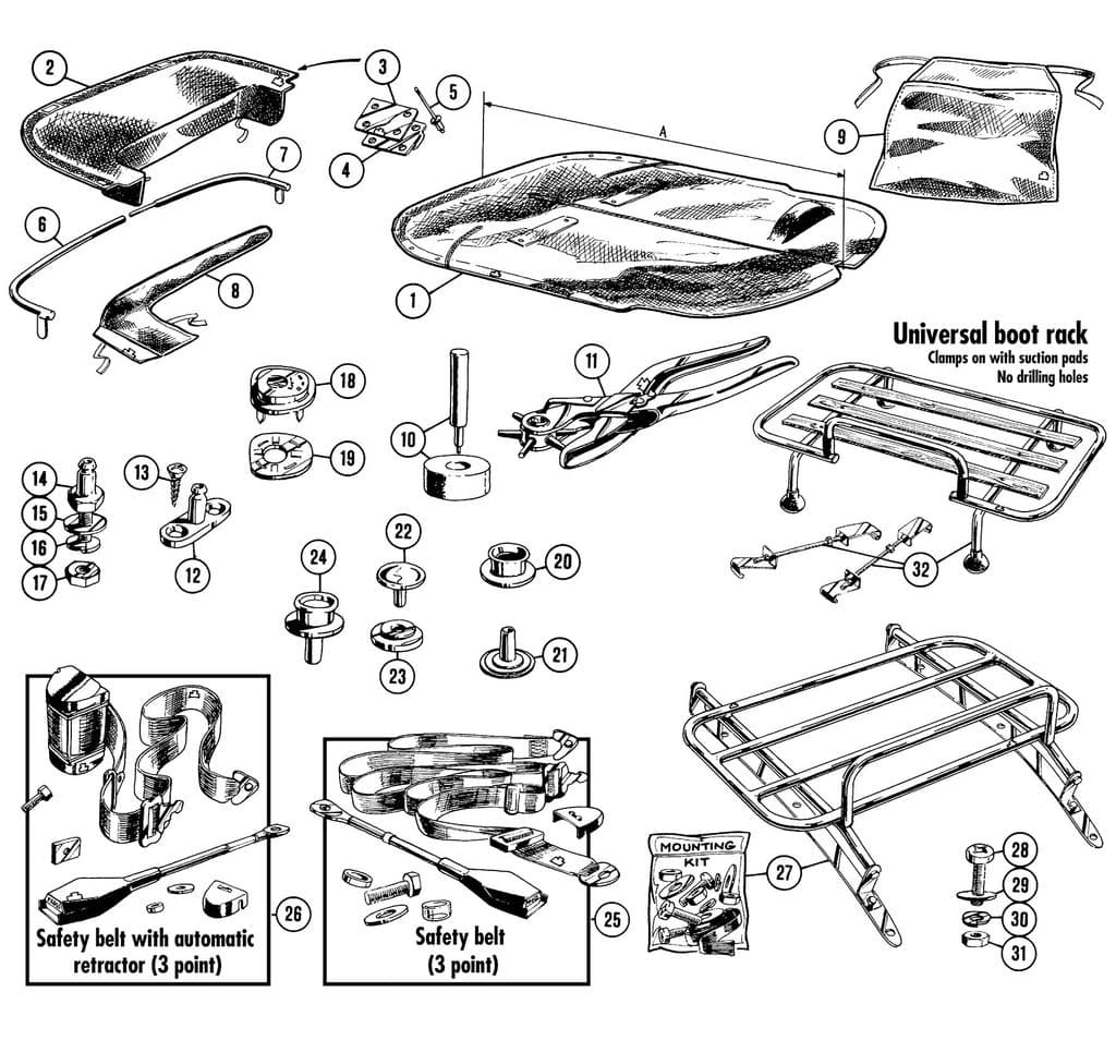 MGC 1967-1969 - Pokrywa bagażnika | Webshop Anglo Parts - 1