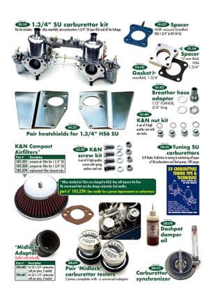 Amélioration moteur - MGA 1955-1962 - MG pièces détachées - SU carburettor & parts