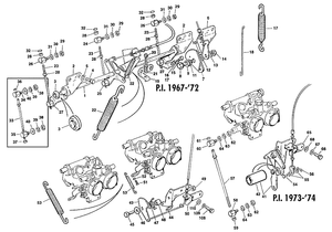 Injection - Triumph TR5-250-6 1967-'76 - Triumph pièces détachées - Throttle linkage EU