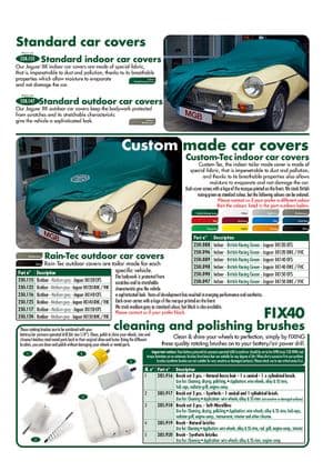 Entretien carrosserie - Jaguar XK120-140-150 1949-1961 - Jaguar-Daimler pièces détachées - Car covers
