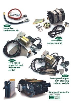 Battery, starter, dynamo & alternator - Morris Minor 1956-1971 - Morris Minor spare parts - Two speed wiper kits