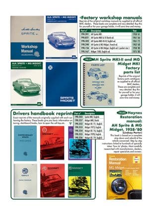 Catalogues - Austin-Healey Sprite 1958-1964 - Austin-Healey pièces détachées - Manuals & handbooks