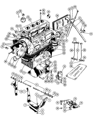 Supports moteur - MGTD-TF 1949-1955 - MG pièces détachées - Engine