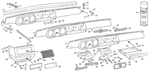 Tableau de bord - Austin-Healey Sprite 1964-80 - Austin-Healey pièces détachées - Dash EU to 08/73, USA 11/ 67