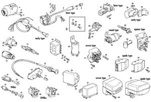 Régulateur, fusibles, relais & interrupteurs - Morris Minor 1956-1971 - Morris Minor pièces détachées - Switches & fuses