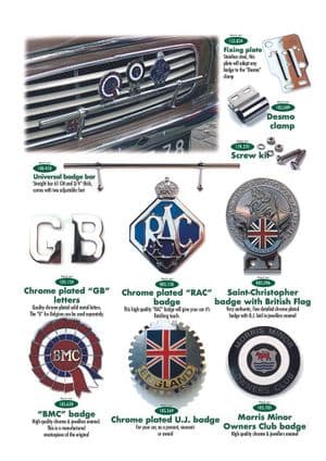 Exterior Styling - Morris Minor 1956-1971 - Morris Minor spare parts - Badges