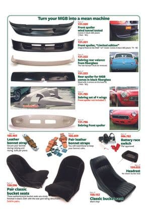 Style exterieur - MGB 1962-1980 - MG pièces détachées - Body styling & seats