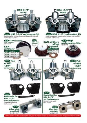 Amélioration moteur - Austin-Healey Sprite 1958-1964 - Austin-Healey pièces détachées - SU carburettors HS2 & HS4