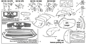 Dashboards & components - Jaguar XK120-140-150 1949-1961 - Jaguar-Daimler spare parts - Wood parts