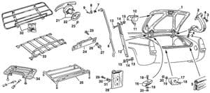 Fixations de carrosserie - Austin-Healey Sprite 1964-80 - Austin-Healey pièces détachées - Boot, luggage racks