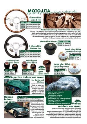 Accessories - Austin-Healey Sprite 1958-1964 - Austin-Healey spare parts - Steering wheels, gear knobs