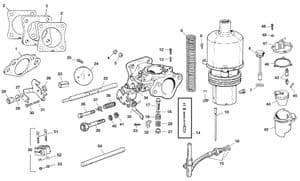 Carburettors - Jaguar MKII, 240-340 / Daimler V8 1959-'69 - Jaguar-Daimler spare parts - Carburettor parts HS6