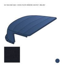 HOOD COMPLETE, PLASTIC WINDOW, SUN FAST, BLUE / AH 100-6, BN 6/3000, BN 7, 1957- - 153.534BLUE