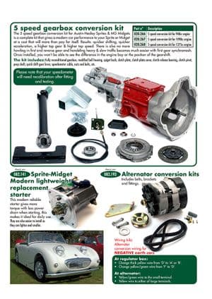 Batterie, démarreur, dynamo & alternateur - Austin-Healey Sprite 1958-1964 - Austin-Healey pièces détachées - Gearbox, starter, alternator