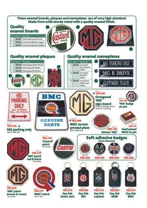 Decals & badges - MGC 1967-1969 - MG spare parts - Enamel, patches, key fobs