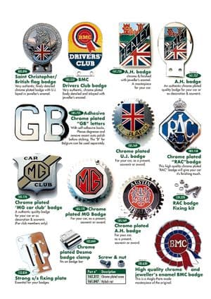 Exterior Styling - MG Midget 1958-1964 - MG spare parts - Badges